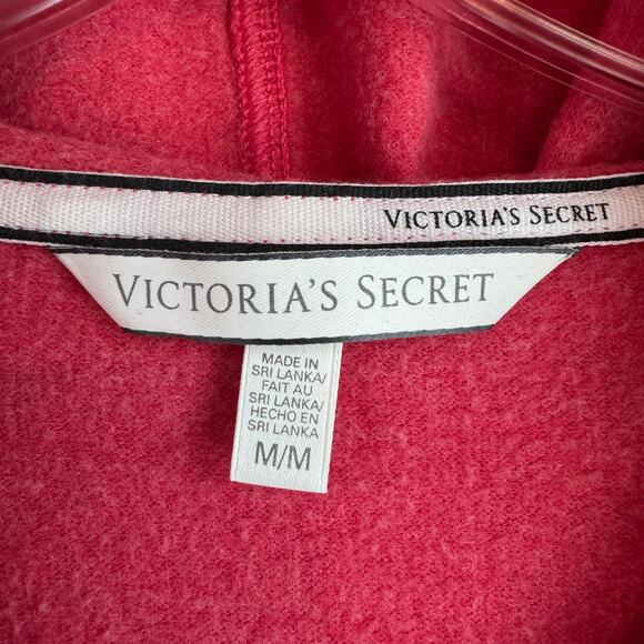 Victoria's Secret Pink Silver Sequin Bling Full Zip Hoodie Sweater Size Medium - Picture 8 of 16